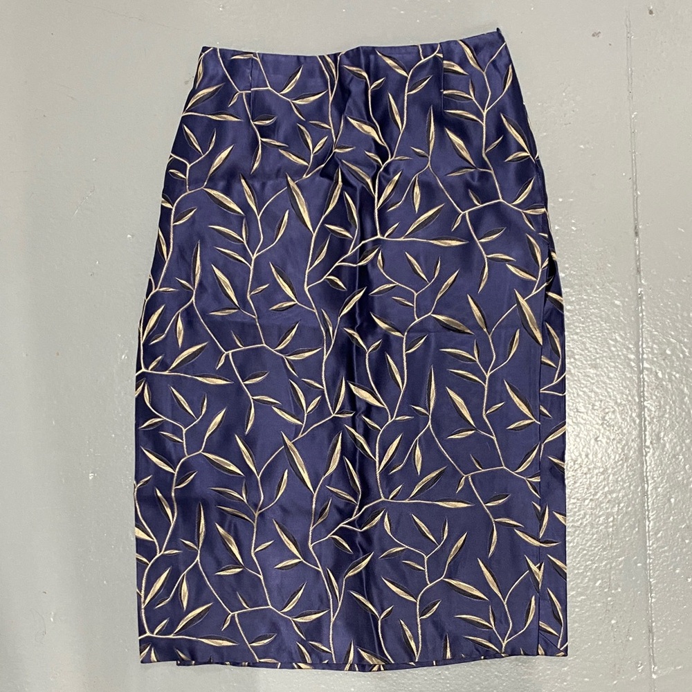 90s Prada (SS 1997) Runway Jacquard Leaf Print Skirt - size 38